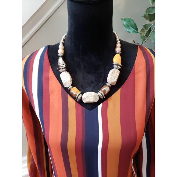 Women's Est. 1946 Striped Long Sleeve Top Size L Long Sleeves V-Neck Outdoor - Picture 3 of 13